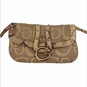 3-in-1 snake print beige guess purse